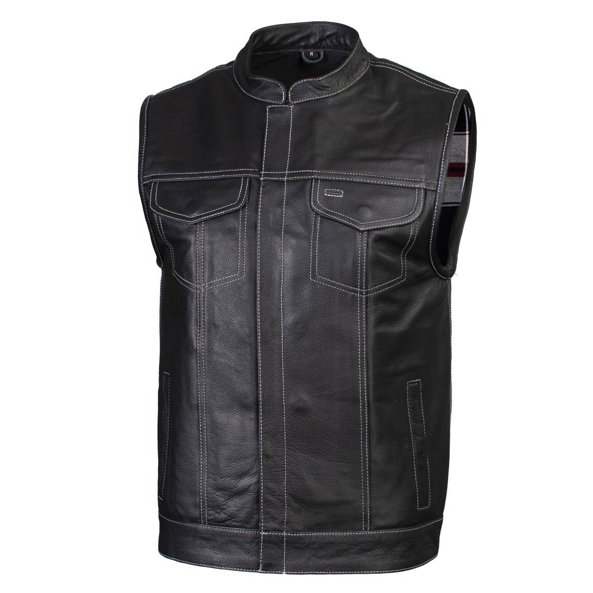 Milwaukee Leather LKM3783 Men's Classic Black Leather Motorcycle