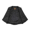 Milwaukee Leather LKM3786 Men's Swat Style Black Leather Motorcycle Riders Vest w/ Adjustable Side Velcro