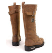 Milwaukee Leather Women's Brown Leather 14” Tall Motorcycle Lace-Up High-Rise Boots MBL9358