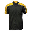 Milwaukee Motorcycle Clothing Co. Men’s Blk/Yellow Mechanic Work Shirt – w / Reflective Strip, Rider‑Built MDM11600