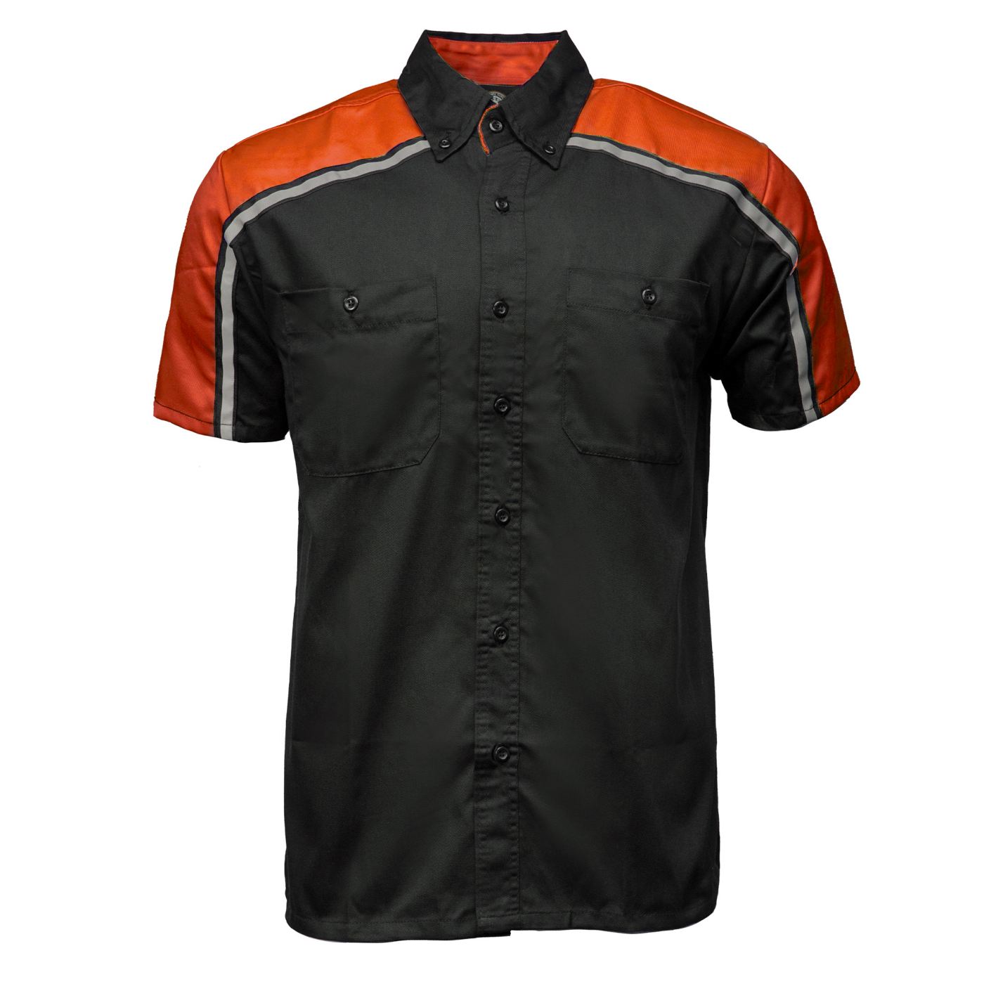 Milwaukee Motorcycle Clothing Co. Men's Orange Mechanic Shirt, MDM11603