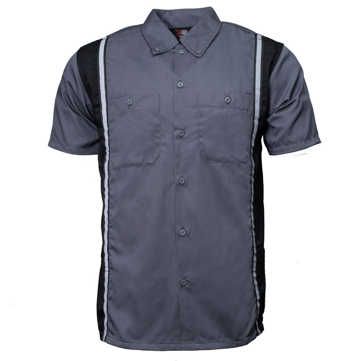 MMCC Men's Driftline Gray Poly-Blend Mechanic Shirt - MDM11612