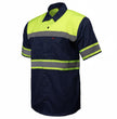 Milwaukee Motorcycle Clothing Co. Men’s Safeway Green/BlueMechanic Rider Ready Shirt w/ Reflective Strip MDM11614