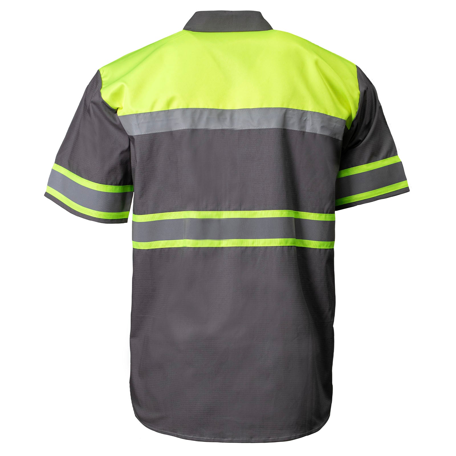 Milwaukee Motorcycle Clothing Co. Men’s Neon/Grey Mechanic Work Shirt – w / Reflective Strip, Rider‑Built MDM11615