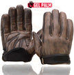 Milwaukee Leather MG7512 Men's Brown Leather Gel Padded Palm Short Wrist Motorcycle Hand Gloves W/ ‘Full Panel Cover’