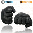 Milwaukee Leather MG7516 Men's Black Leather ’I - Touchscreen Compatible’ Gel Palm Motorcycle Hand Gloves W/ Flex Knuckles
