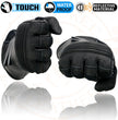 Milwaukee Leather MG7550 Men's Black Cowhide Leather Gauntlet Motorcycle Hand Gloves w/ X-Long Cuff i-Touch Screen Waterproof
