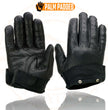Milwaukee Leather MG7710 Women's Black Perforated Leather Gel Palm Lightweight Motorcycle Hand Gloves W/ Wrist Loops