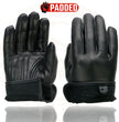 Milwaukee Leather MG7760 Women's Black Leather Gel Palm Lightweight Motorcycle Hand Gloves W/ Stylish ‘Wrist Detailing’