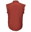 MMCC Men's Rustline Sleeveless Cut-Off Work Shirt - 100% Cotton, Dual Chest Pockets, Button Front - MMC16015