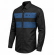 MMCC Men's Block Shift Long Sleeve Mechanic Shop Shirt - Microfiber Panel - MMC16154