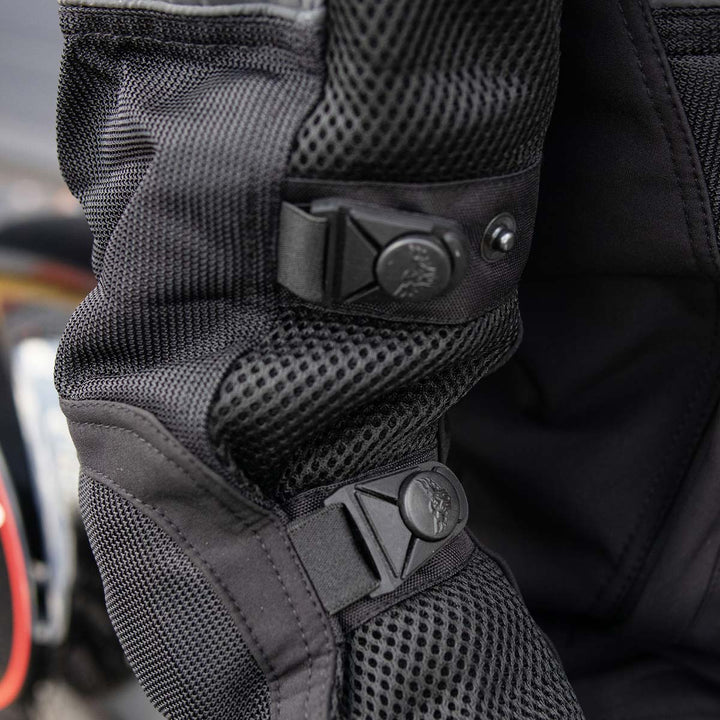 Milwaukee Leather MPL2775 Black Armored Textile Motorcycle Jacket for Women - All Season Jacket w/ Removable Liner