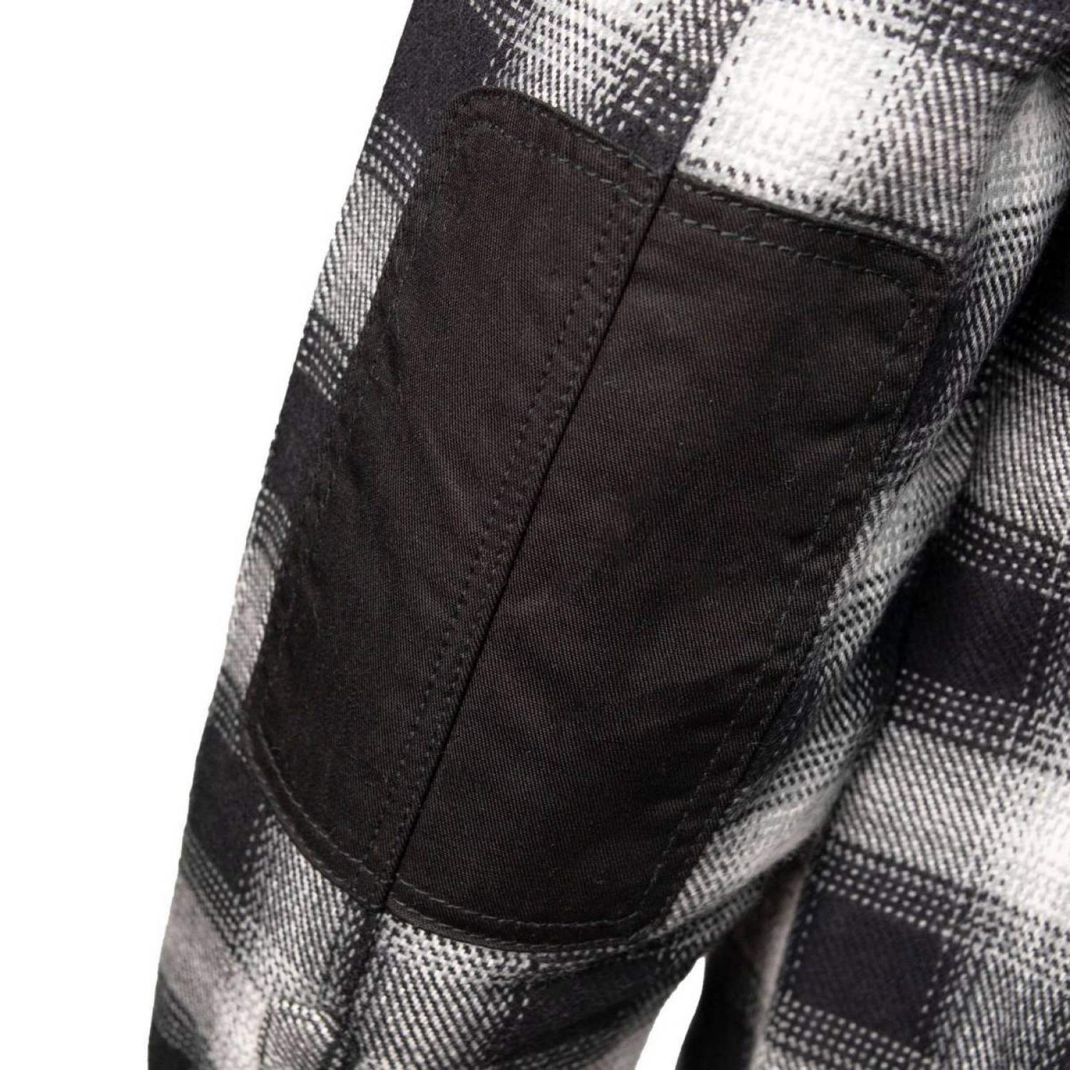 Milwaukee Leather MPM1638 Men's Black and White Checkered Flannel Motorcycle Riding Shirt
