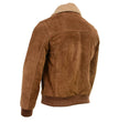 Milwaukee Leather Vintage SFM1818 Men's Classic Beige Suede Leather Fashion Coat Jacket w/ Front Zipper Closure