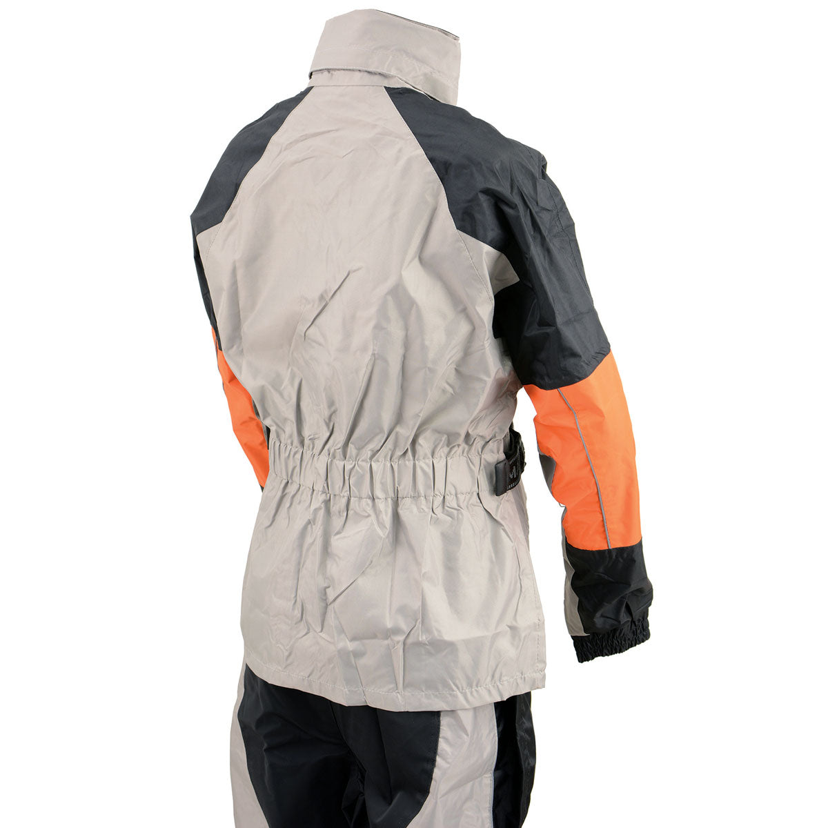 NexGen SH2217 Men's Orange and Silver Oxford Water-Resistant Rain Suit