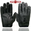 Milwaukee Leather SH226D Men's Black Unlined Leather Lightweight Motorcycle Hand Gloves W/ Wrist Zipper Closure
