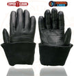 Milwaukee Leather Men's Gauntlet Motorcycle Hand Gloves-Black Leather Thermal Lined with Conchos on Cuff- SH238