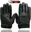 Milwaukee Leather SH296 Men's Black Leather Mesh Racing Motorcycle Hand Gloves W/ Padded Knuckle