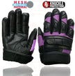 Milwaukee Leather SH802 Women's Black and Purple Leather with Mesh Combo Racing Gloves