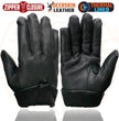 Milwaukee Leather SH866 Men's Thermal Lined USA Deerskin Leather Black Motorcycle Gloves w/ Zipper Closure