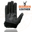 Milwaukee Leather SH868 Men's USA Deerskin Black Vented Perforated Leather Motorcycle Riders Gloves