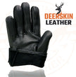 Milwaukee Leather SH869 Men's Black Deerskin Leather Unlined Professional Driving Gloves