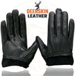 Milwaukee Leather SH887 Men's USA Deerskin Black Leather Unlined Lightweight Motorcycle Riders Gloves