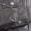 Milwaukee Leather MLM1612 Men's Distressed Grey Casual Biker Rider Leather Shirt w/ Vintage 5 Cent Buffalo Buttons