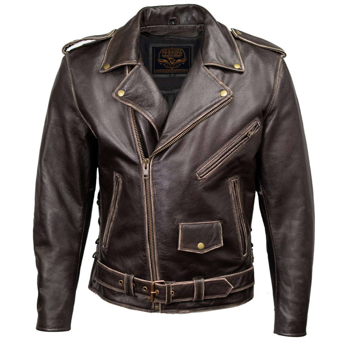 Milwaukee Leather Men's Live to Ride Classic Retro Brown Premium