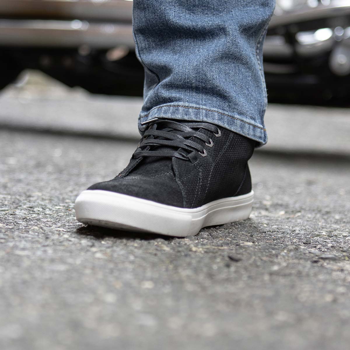 Milwaukee Leather MBM9155 Men's Black Suede Leather Reinforced