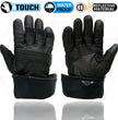 Milwaukee Leather MG7550 Men's Black Cowhide Leather Gauntlet Motorcycle Hand Gloves w/ X-Long Cuff i-Touch Screen Waterproof