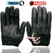 Milwaukee Leather MG7772 Women's Black/ Fuchsia ’I - Touchscreen Compatible’ Laced Wrist Motorcycle Hand Gloves W/ Gel Palm
