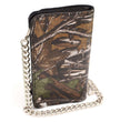 Milwaukee Leather MLW7803 Men's 6” Camouflage Bi-Fold Leather Wallet w/ Anti-Theft Stainless Steel Chain