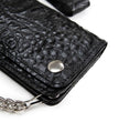 Milwaukee Leather Black Crocodile-Stamped Leather Biker Wallet, MLW7847