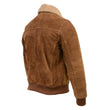 Milwaukee Leather Vintage SFM1818 Men's Classic Beige Suede Leather Fashion Coat Jacket w/ Front Zipper Closure