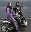 NexGen SH2222 Women's Purple and Black Oxford Water Proof Motorcycle Rain Suit