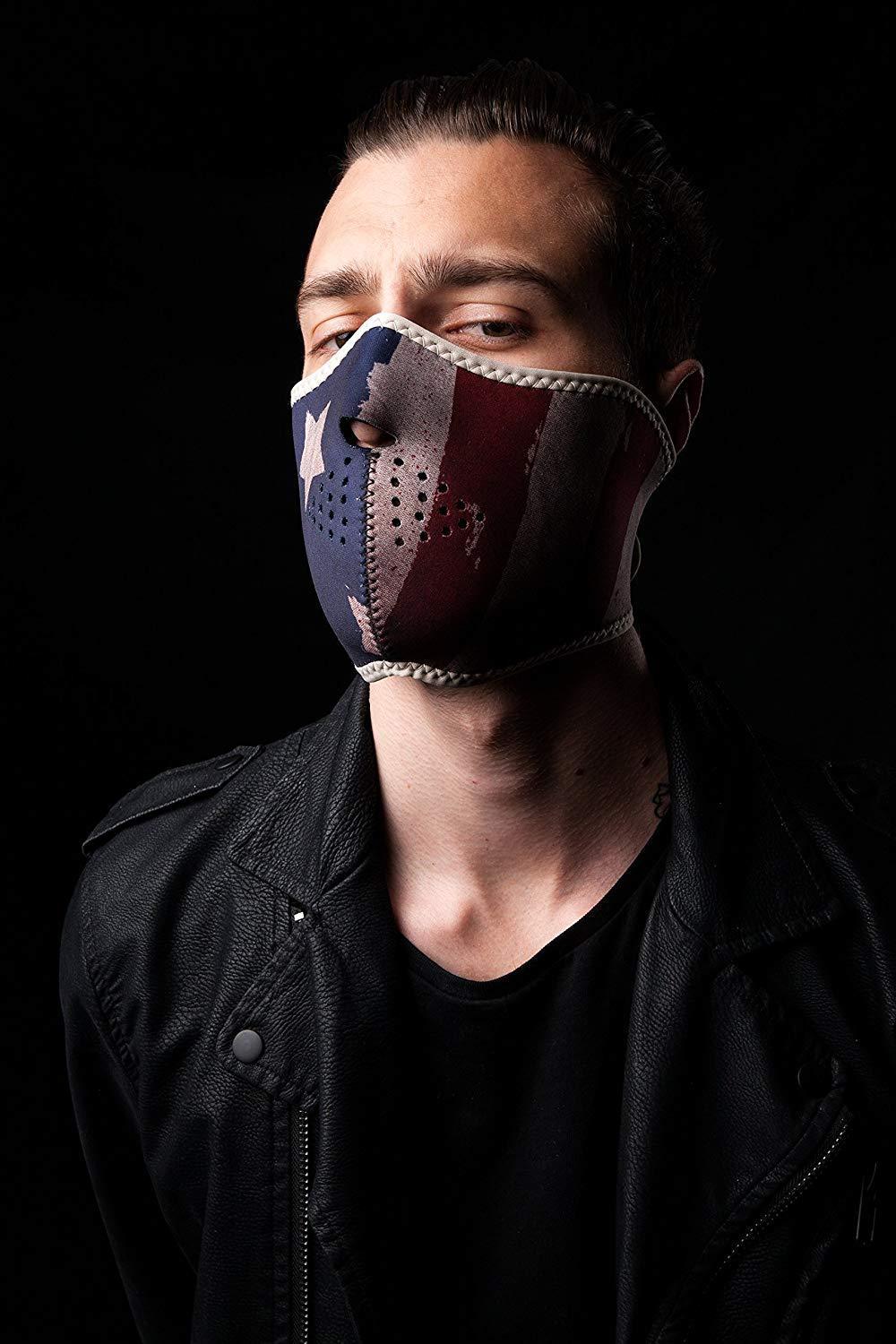 ZanHeadgear WNFM408H Neoprene Half Face Mask Patriot Vintagfe