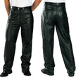 Milwaukee Leather LKM5718 Men's Classic Black Loose Fitted Motorcycle Casual Leather Biker Pants