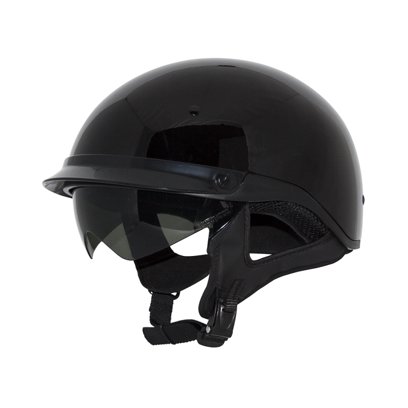 ZOX ST-235A ‘Roadster DDV’ Gloss Black Motorcycle Half Helmet