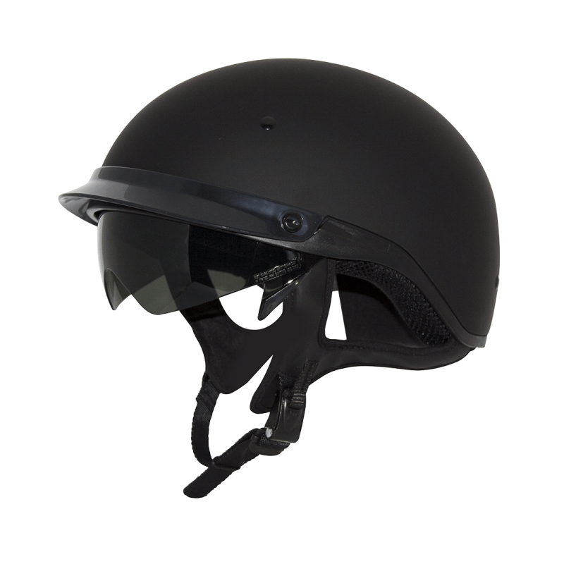 ZOX ST-235A ‘Roadster DDV’ Matte Black Motorcycle Half Helmet