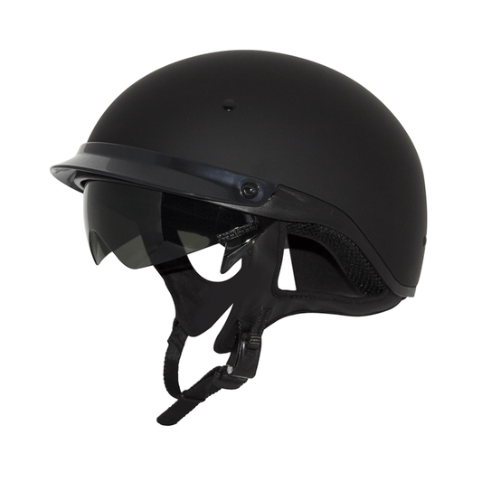 ZOX ST-235A ‘Roadster DDV’ Matte Black Motorcycle Half Helmet