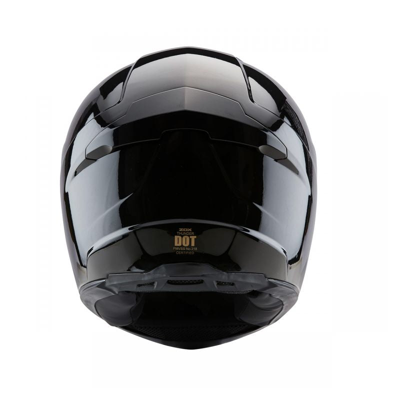ZOX ST-11118 'Thunder 2' Glossy Black Full-Face Motorcycle Helmet