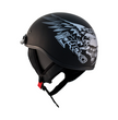 ZOX ST-225B ‘Alto Custom' Eagle Silver Motorcycle Half Helmet