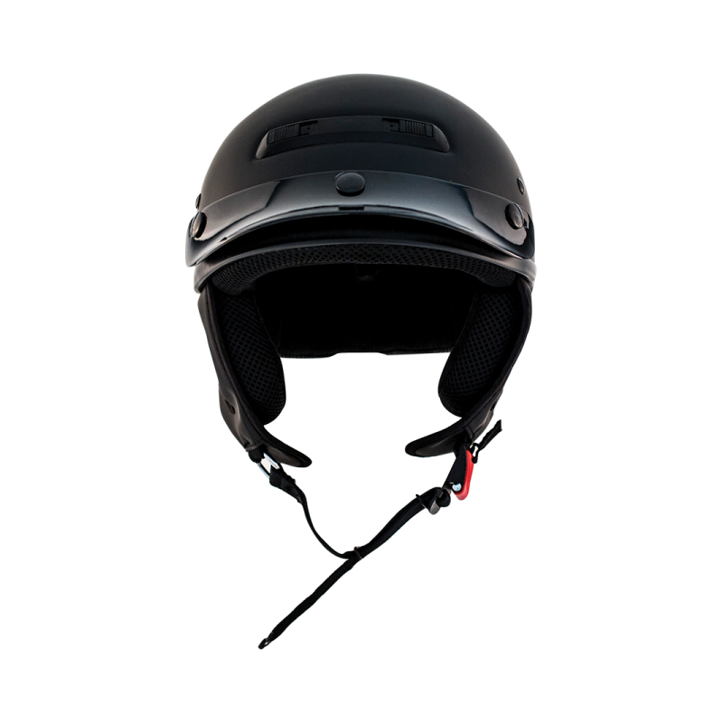 ZOX ST-225B ‘Alto Custom' Eagle Silver Motorcycle Half Helmet