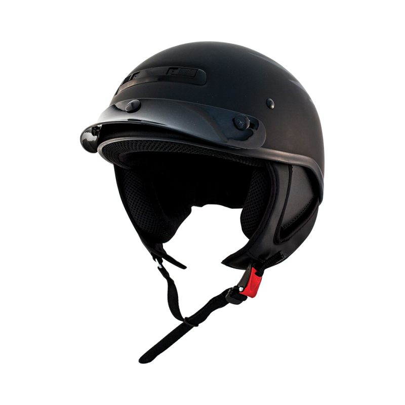 ZOX ST-225B ‘Alto Custom' Eagle Silver Motorcycle Half Helmet