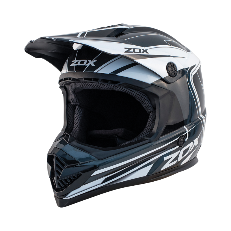ZOX ST-1561C 'Rush Jr' Dark Silver Youth Motocross Helmet