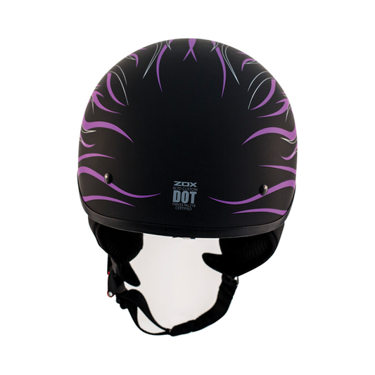 ZOX ST-225B ‘Alto Custom' Hot Rod Matte Purple Motorcycle Half Helmet