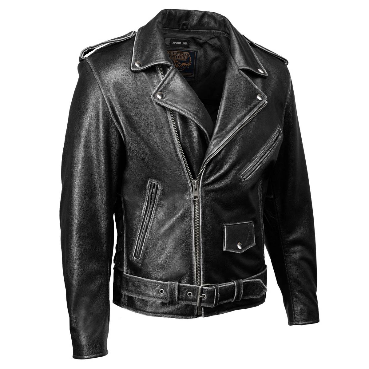 Milwaukee Leather Men's Live to Ride Classic Black Premium Leather