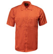 Milwaukee Leather Men’s Classic Button-Up Mechanic Durable Work Shirt - Short Sleeve Cotton Twill Garage Shirt
