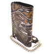Milwaukee Leather MLW7803 Men's 6” Camouflage Bi-Fold Leather Wallet w/ Anti-Theft Stainless Steel Chain